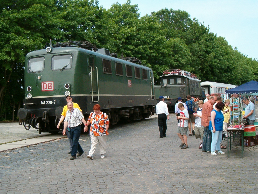 Lok der BR 141 beim Bahnfest in Korbach